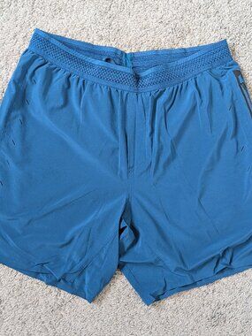 Ten Thousand Session shorts - 7" - Size Large - With Liner - Deep Sea Blue
